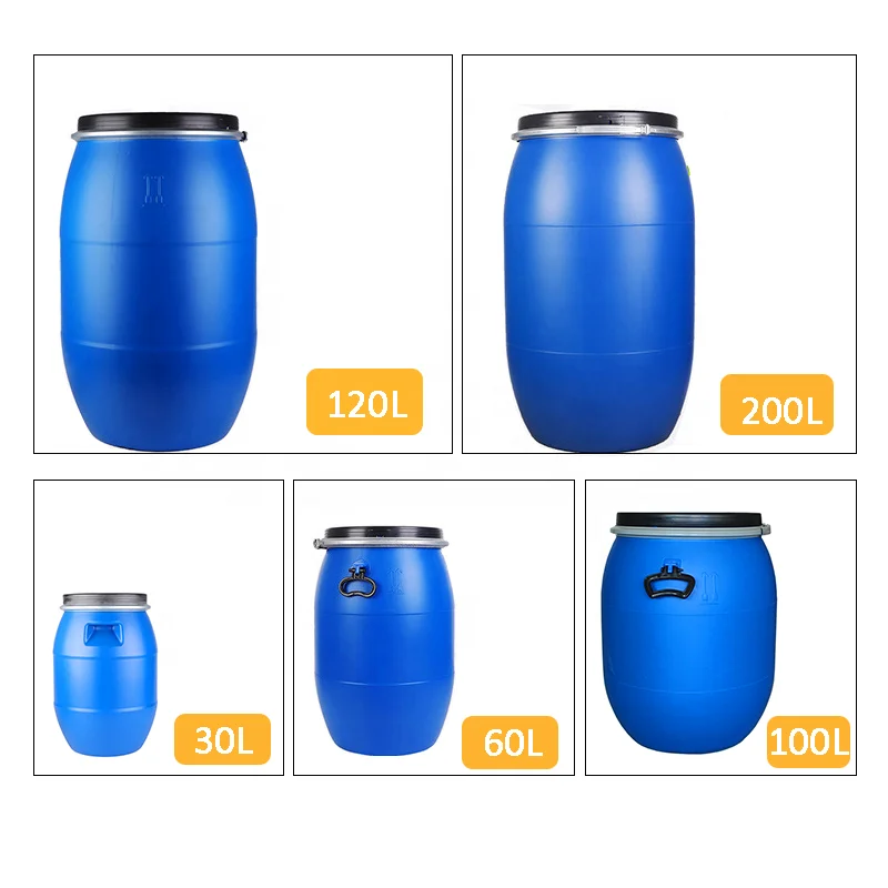 Пластиковый барабан HDPE пластиковый контейнер 30 л 60 120 160