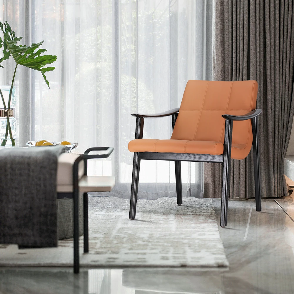 Hotel lounge Chair morden italian solid wood leisure chair restaurant Furniture Color Material Origin Type