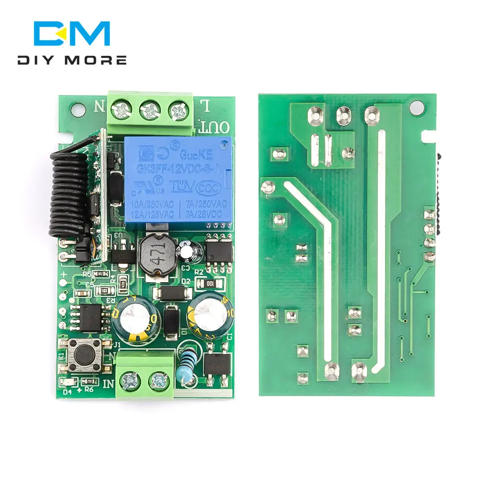 AC220V Relay Switch Module RF Remote Control Switch 315/433MHz 1CH Remote Transmitter RF Relay Receiver Transmitter Module