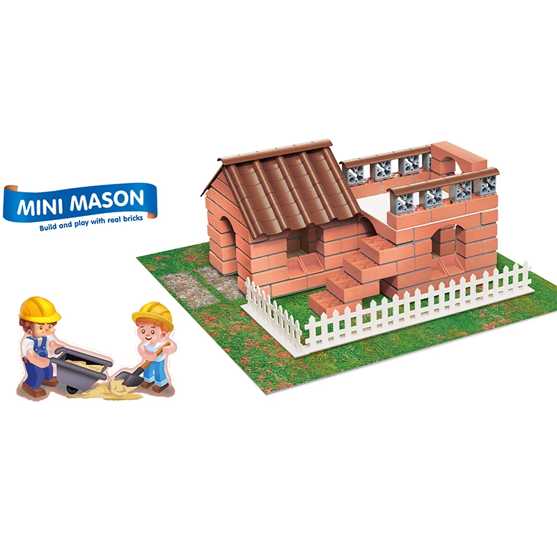 Kids Gift  Mini Construction Building Brick Toys DIY Brick Cement House