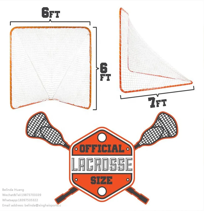 Sports Goods Professional 6 X Feet Hockey Goal Lacrosse Perfect for Practice