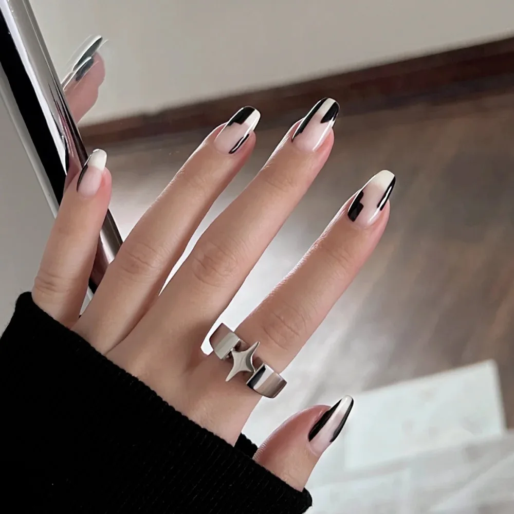 Гроб накладные ногти долговечные короткие балета острые накладные ногти Упаковка оптовая пресс на ногти