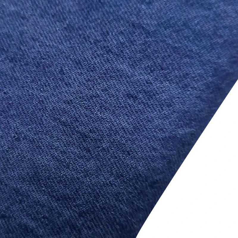 41022-Hot Sale 15% Hemp 85% Cotton Twill Dyed Denim Clothing Material Fashion Washed Hemp Cotton Jeans Fabric