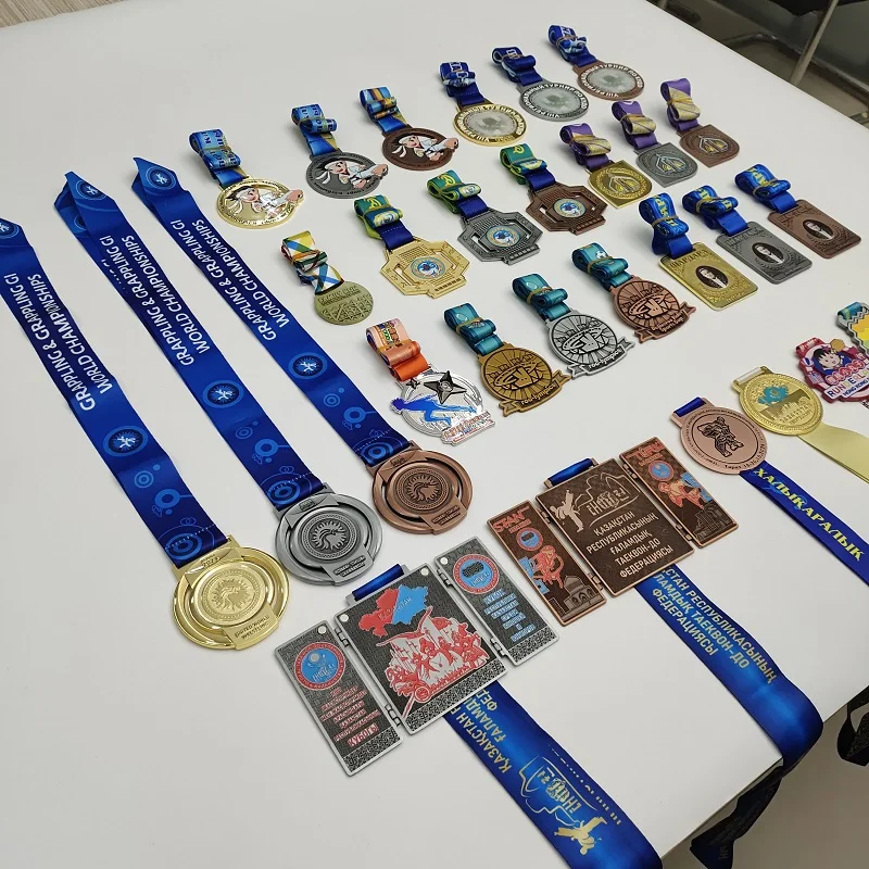 Custom Cheap Prices 2D 3D Zinc Alloy Metal Sports Medals Powerlifting Boxing Judo Taekwondo Karate Souvenir Ribbons Supplier