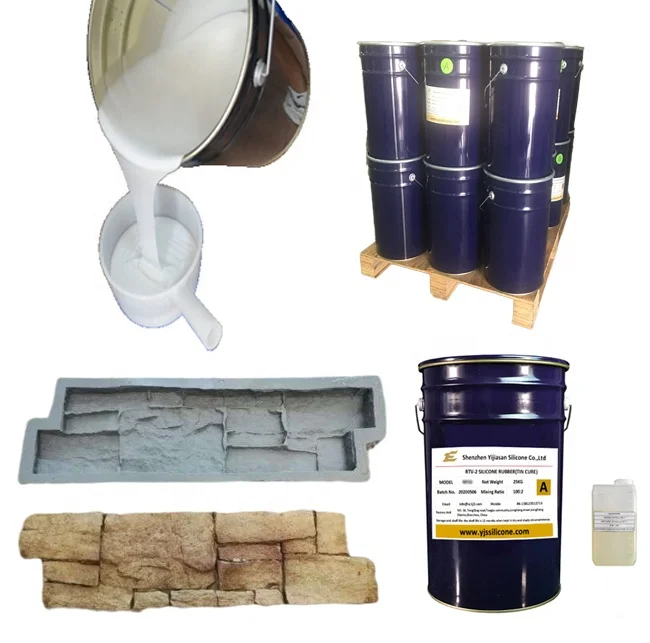 flexible tin condensation cure liquid silicone rubber silicone mold making for stone molds