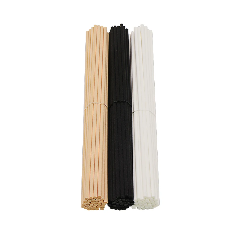 Customized Pack 3mm 4mm 5mm Essential Oil Diffuser Sticks Synthetic Polyester Fiber Reeds Natural Rattan Rods Fragrance Stick