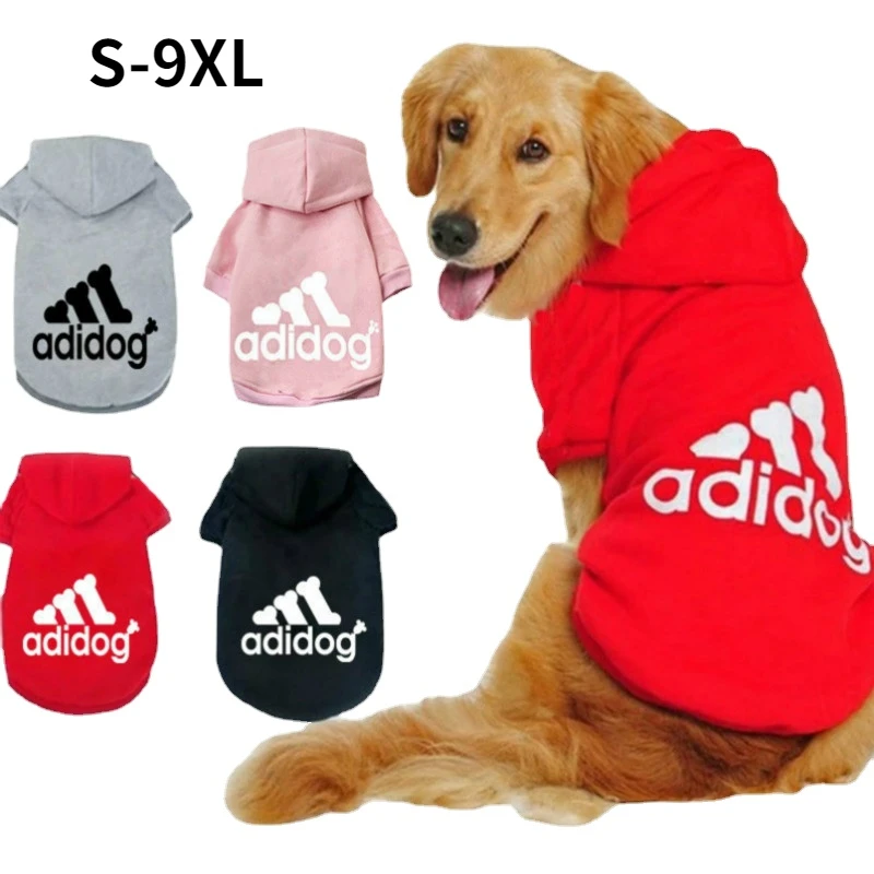 2024 Winter Pet Dog Clothes Dogs Hoodies Fleece Warm Sweatshirt Small Medium Large Dogs Jacket Adidog Pet Costume