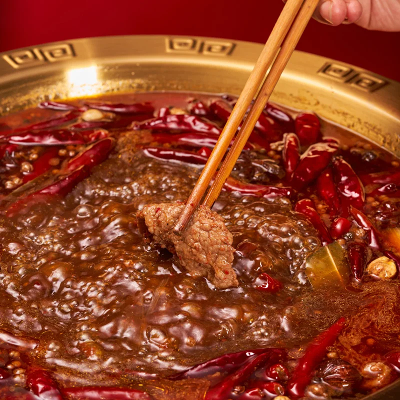 Versatile Delicious Unique Hot Pot Base Seasoning - Presents Spicy Broth, Fresh Ingredients, Easy Cooking, for Food Businesses