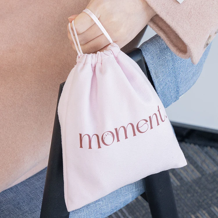 2024 New Custom Logo Fashion Drawstring Jewelry Pouch Velvet Bag Jewelry Gift Dust Packaging Drawstring Pouch