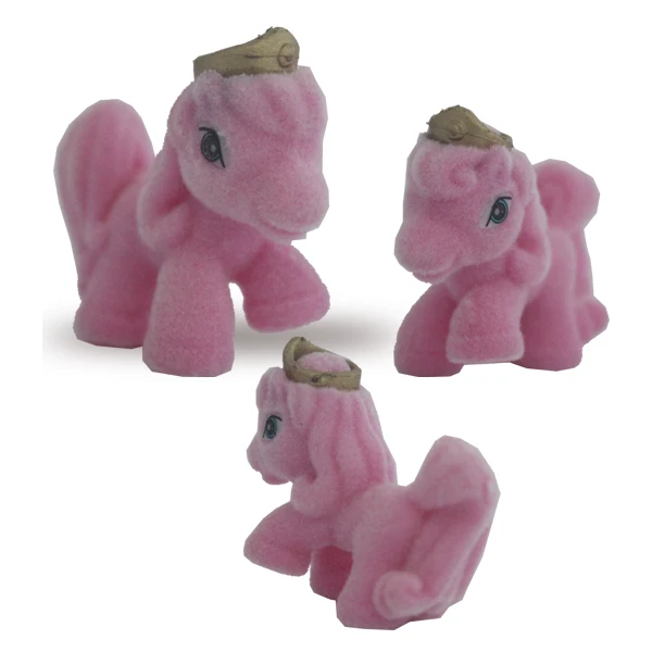 Promotional Plastic PVC Injection Action Figure toy mini flocking flying horse