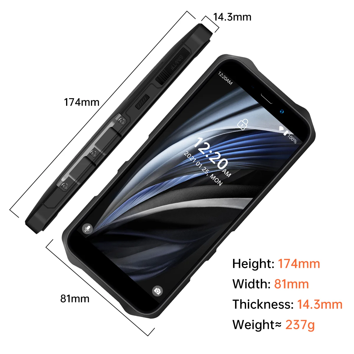 Wholesale Oukitel WP12 Pro SmartPhone 4GB+64GB MTK6762 8-core chip IP68 & IP69 Rugged Cellphone NFC