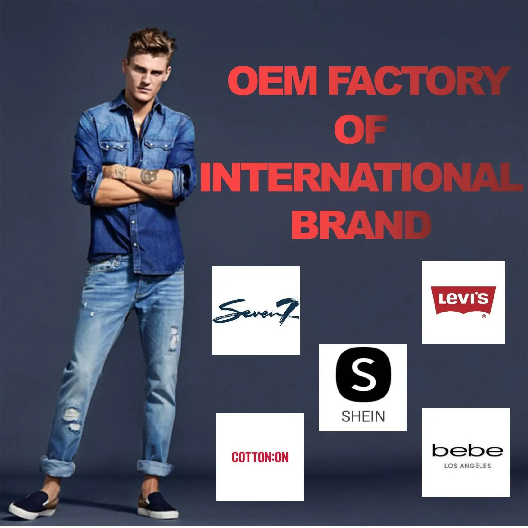 Supplier Of International Brands---Custom Made tapered Jean for men Skinny jeans men Ripped denim men jeans trouser