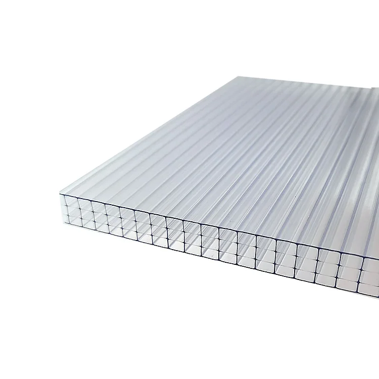 20mm Clear Multiwall Hollow Plastic PC Polycarbonate Roof Sheeting for wall roof