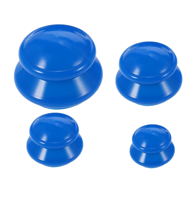 
Hot Selling Anti Cellulite Vacuum Cupping Cup Silicone Family Facial Whole Body Massage Therapy Cupping Cup Set 4 Size 