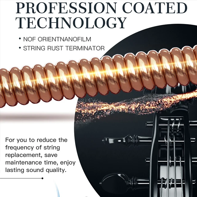 Source Factory Nano Film 1253 High-Carbon Steel Hexagonal Core Civin Acoustic Guitar Strings 6-String Set