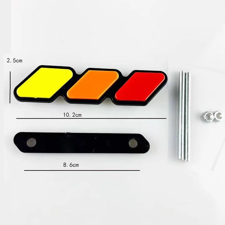 Wholesaler Hot Sale Fit Any Mesh Grille Car Decoration Auto Parts Acrylic 3 Colors Grill Badge Emblems For TOYOTA Tacoma
