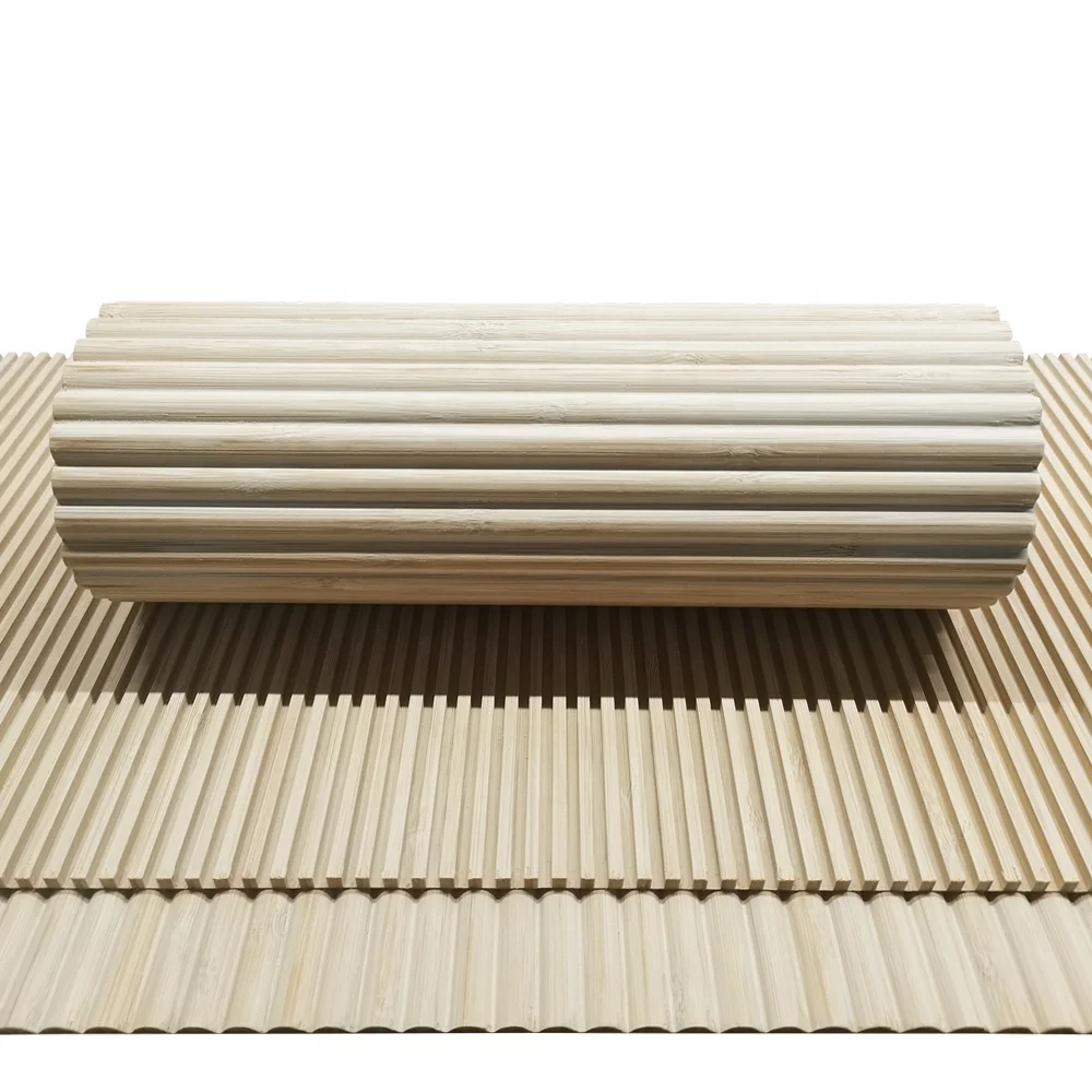Hot selling natural bamboo flexible 3d wave wall panels factory direct fluted panel modern wainscot