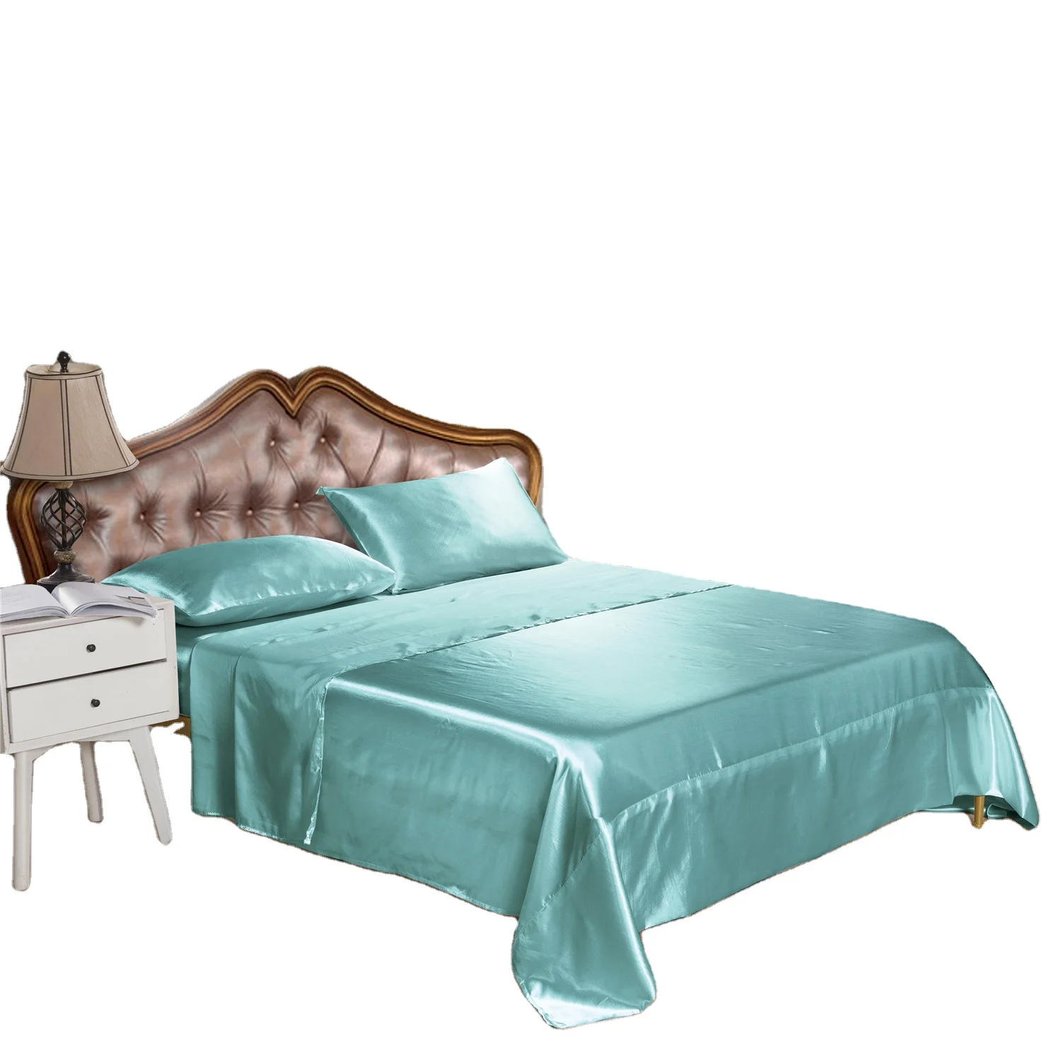 Homes Bedding wrinkle free high quality luxury satin sheet set