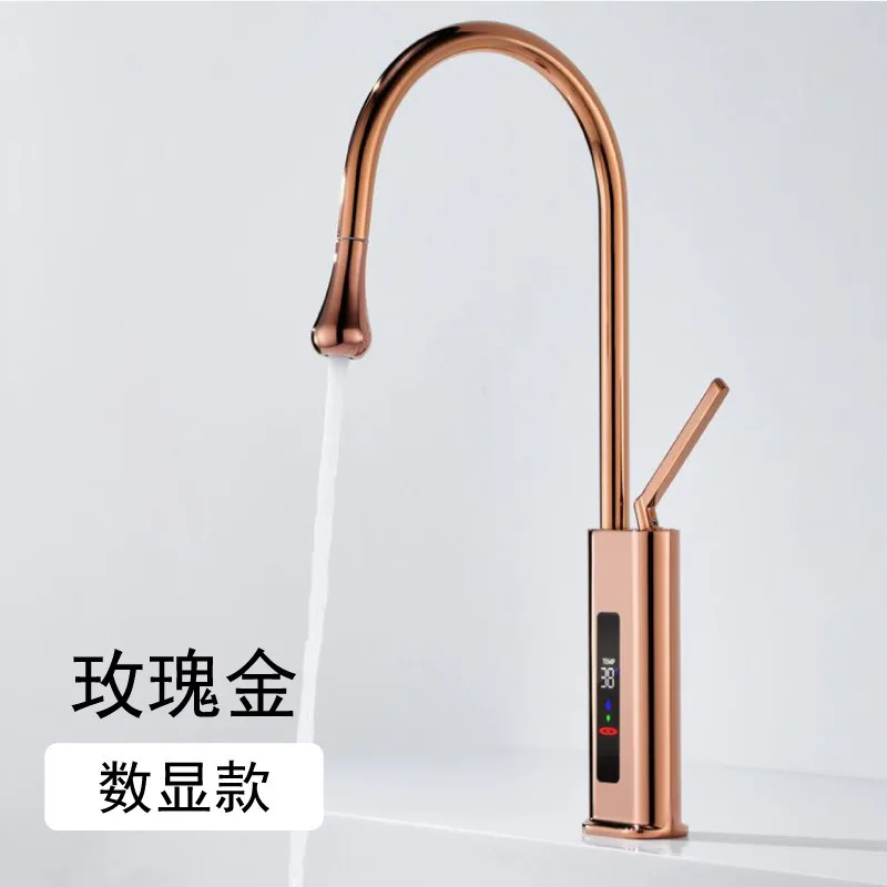 Basin Faucet Modern Bathroom Mixer Tap Black Gold Wash basin Faucet Single Handle Hot and Cold Waterfall Faucet