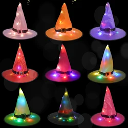 Personalized  Halloween Outdoor Decoration Hanging Lighted Glowing Witch Hat Decorations