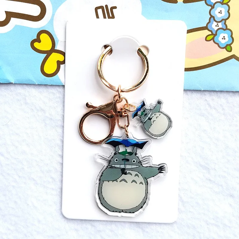 Wholesale key ring backpack pendant cute cartoon anime transparent double sided acrylic keychains