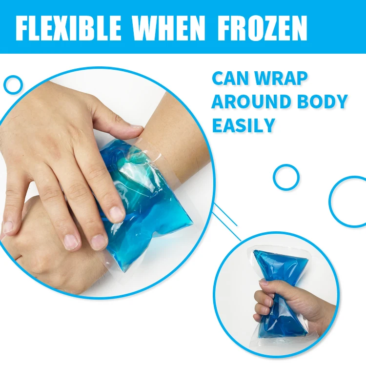 World-Bio 5 pcs\set of non-toxic durable lasting cold gel ice pack for sport injuries pain or fever reduce instant cold pack