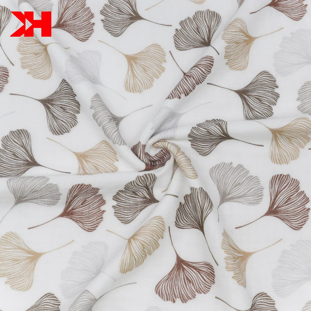 Custom Design Organic muslin gauze 100% Cotton Woven Fabric Cartoon Printed Muslin Fabric for Baby