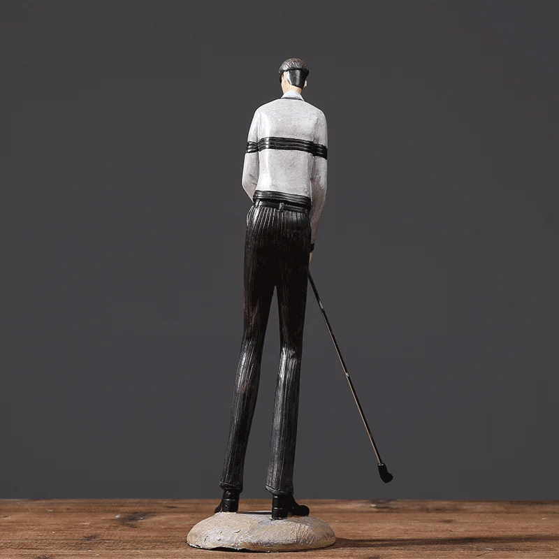 Modern Home Decoration Polyresin Figure Resin Golfer
