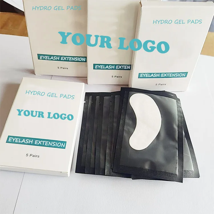Custom Box parches de hidrogel Gel Pads Under Eye Patches Uv Eye Pads Hydrogel For Lash Extension Eyepatch Lash Pads Eyepads