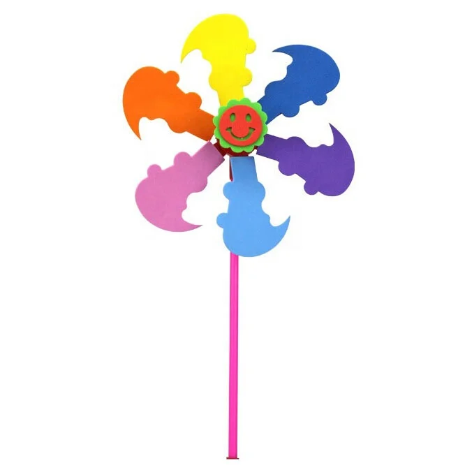 Ранние обучающие игры ручной работы DIY красочная липкая мозаика EVA ветряная мельница художественные наборы для детей