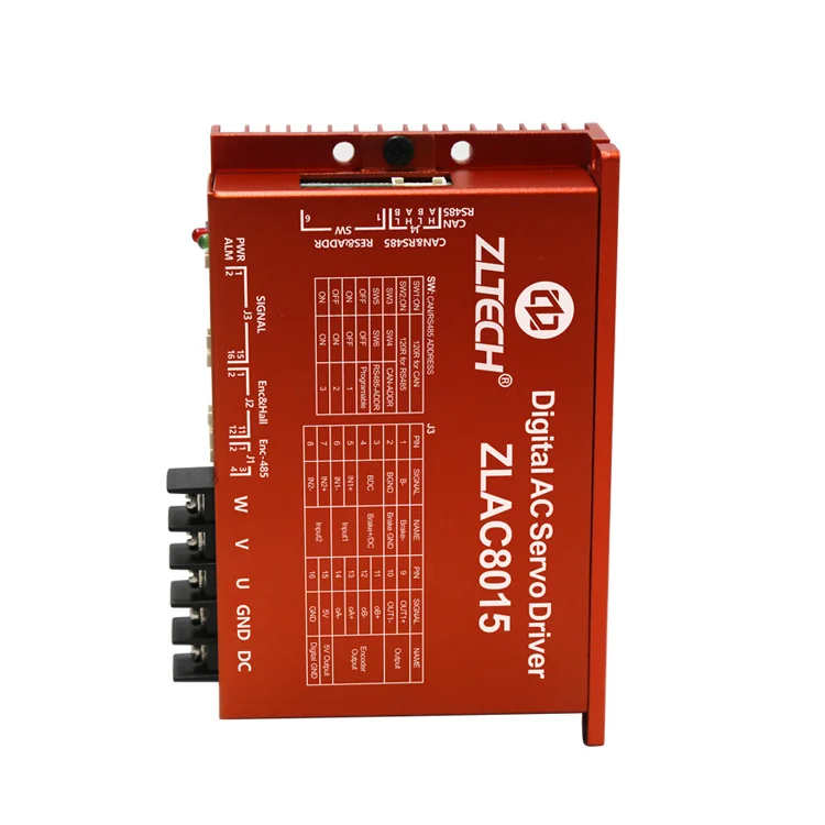  Zltech 3-фазный 24V 36V 48V DC 15A-30A 500W Бесщеточный CANOPEN RS485 Сервопривод переменного тока ZLAC8015 для Автоматические конвейерные