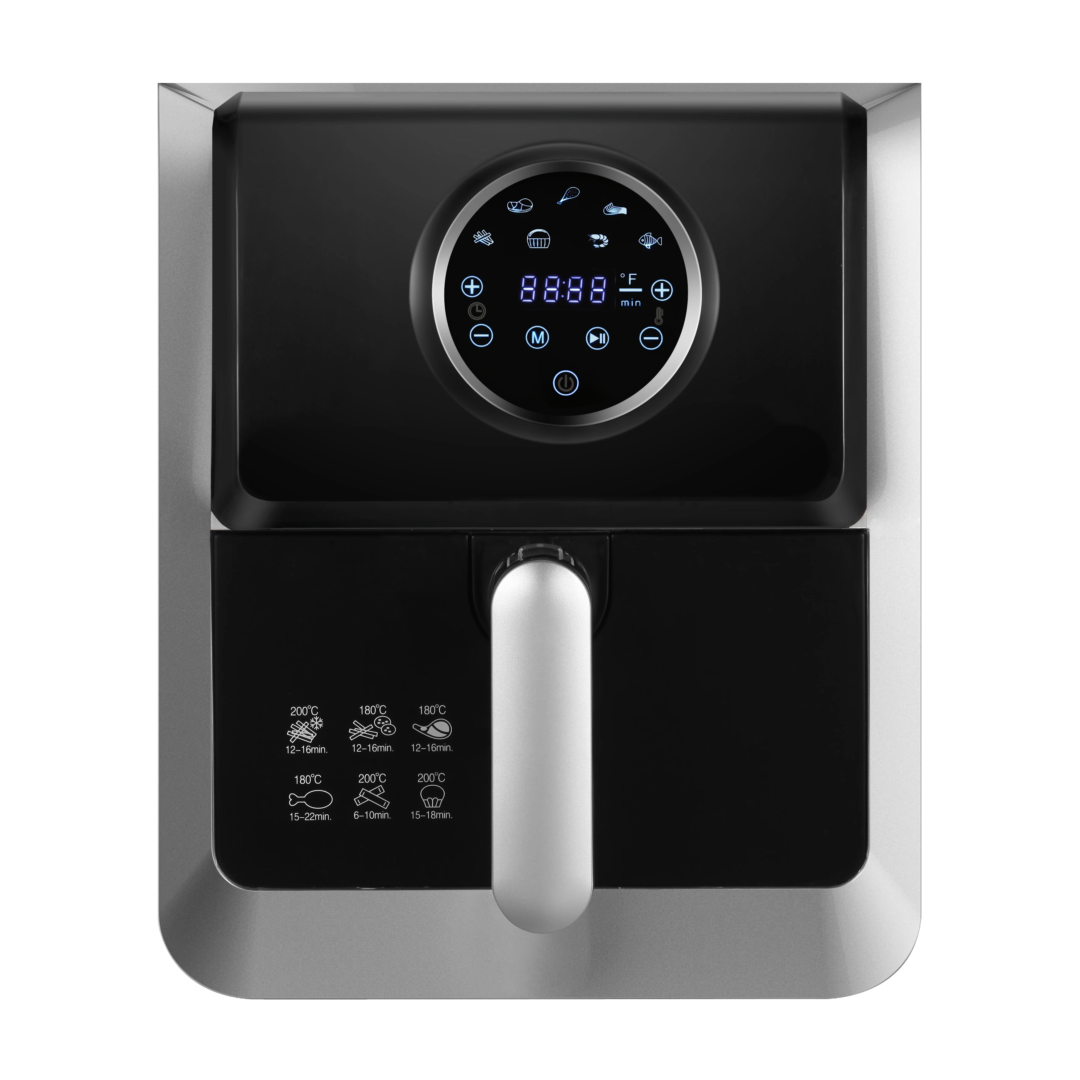 Dropshipping New trend 4.8L large capacity multifunction LDC display  square electric fried food machanic healthy  air fryer