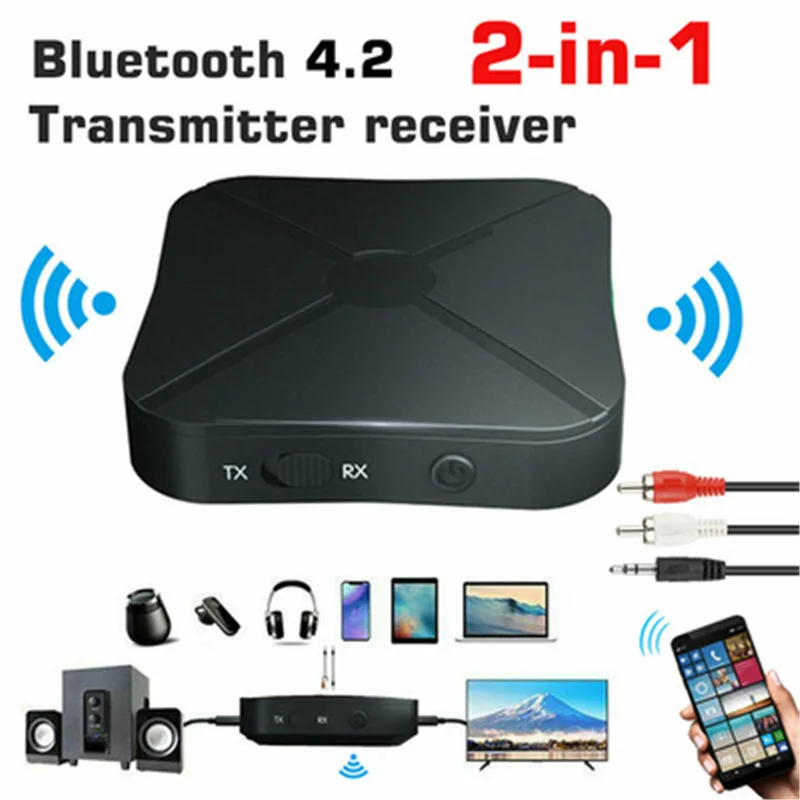 BT 4.2 Receiver Transmitter Kn319 2-in-1 Stereo Wireless Audio Converter For Car PC TV Headphones