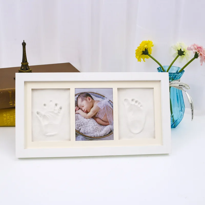 Moulded Fetal Hair Souvenir Newborn Baby Handprint Photo Frame
