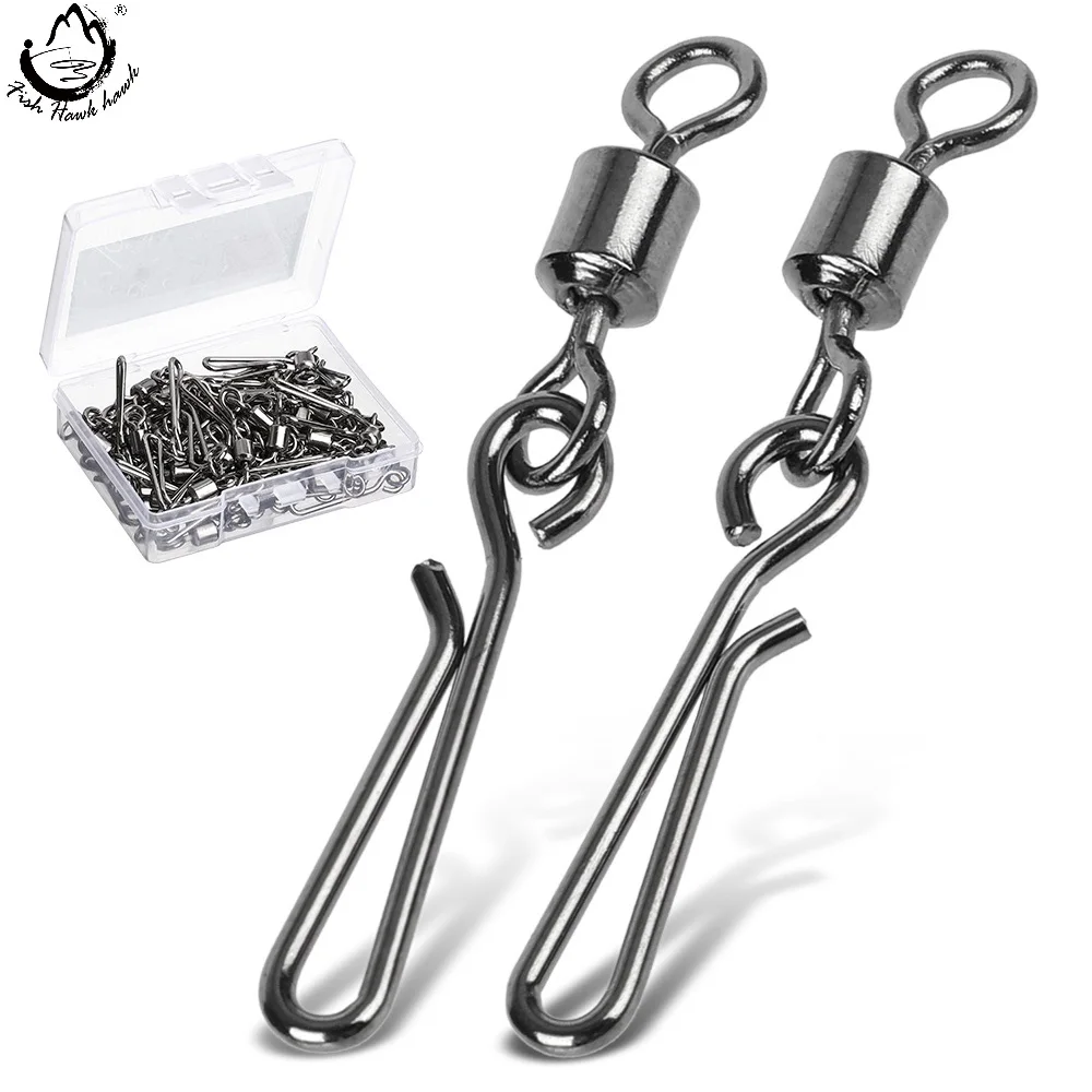 Swivels Fishing Connector  Pin Snap 2#-10# Rolling Swivel For Fishhook Lure Carp Fishing Accessories