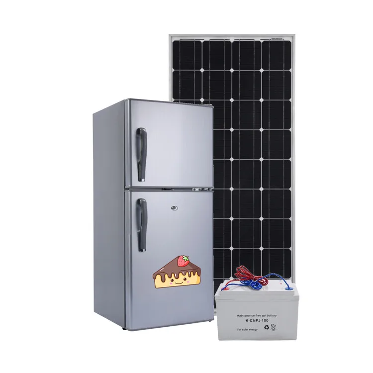 118L 12/24v solar power dc refrigerator battery powered fridge with solar panel