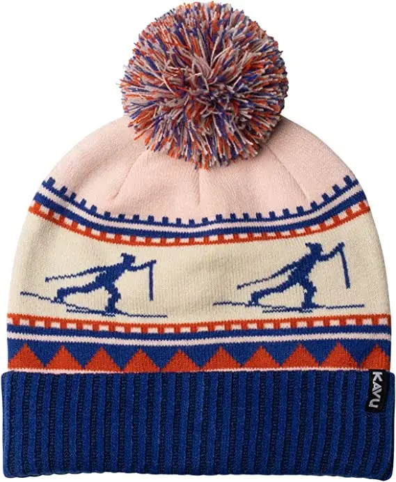 100% акриловая шапка с помпоном, вязаная Лыжная шапка, теплая зимняя шапка с манжетами в виде черепа