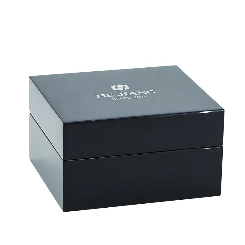 High Glossy Lacquer Watch Collection Box Unique Luxury Oem/odm Factory Black Wooden Watch Boxes Wholesale