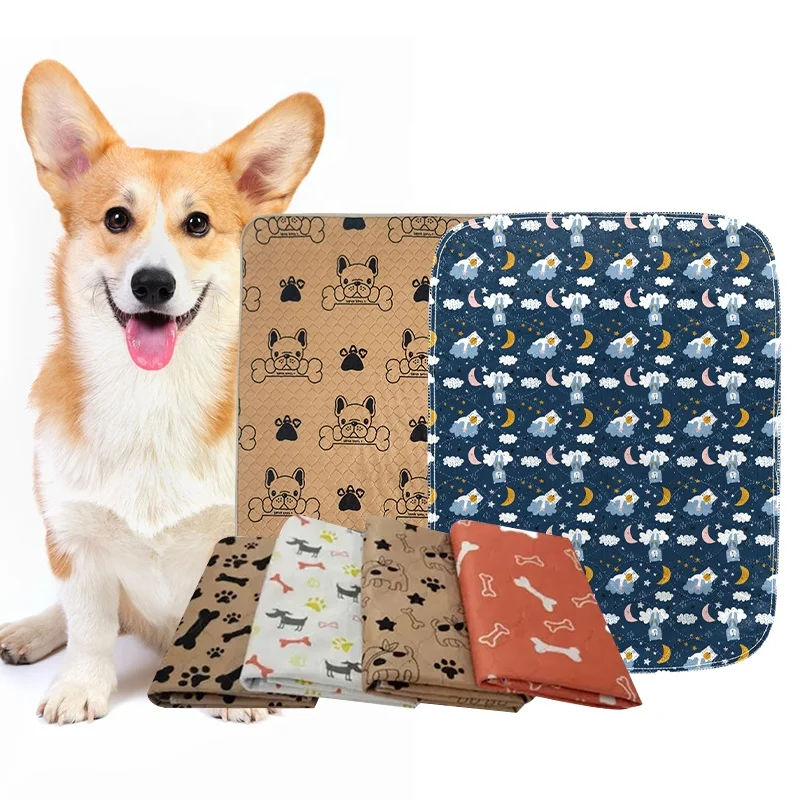 Non Slip Potty Training Pads 4 layer reusable washable dog pee pad washable pet urine pee pad