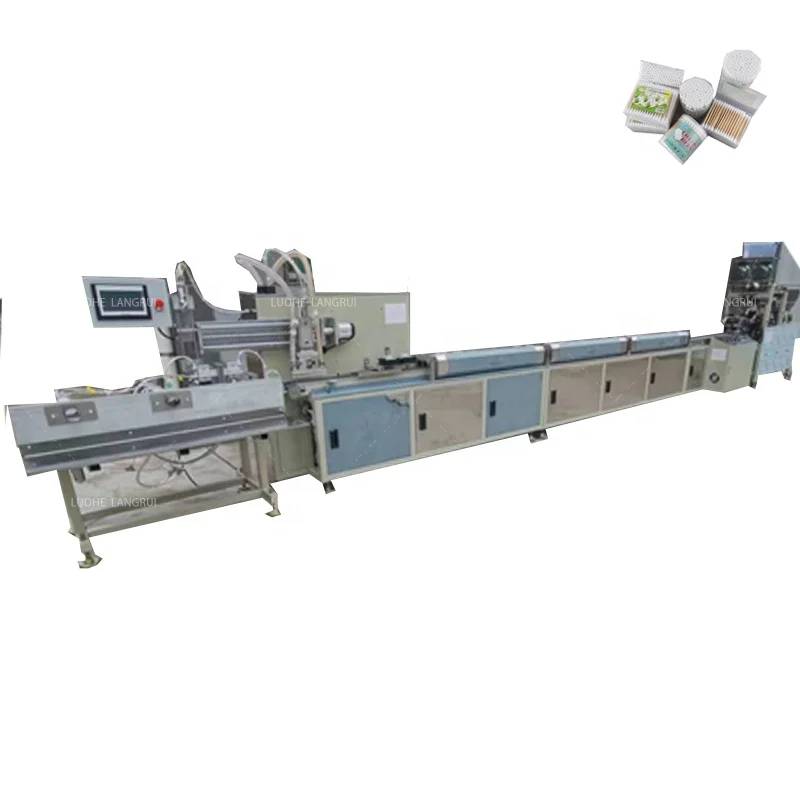 PLC medical wooden bamboo plastic cotton swabs machine ear cleaning stick cotton buds swab making machine production line