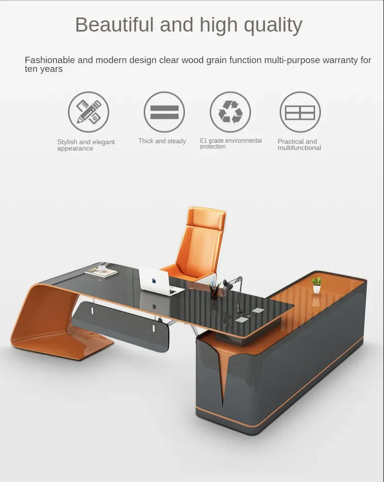 Office luxury executive desk CEO Office furniture business furniture schreibtisch desk set