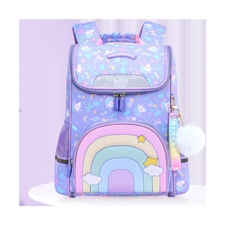 New kids Back to School Book Bags Foldable Cute rainbow unicorn cartoon for Primary Students