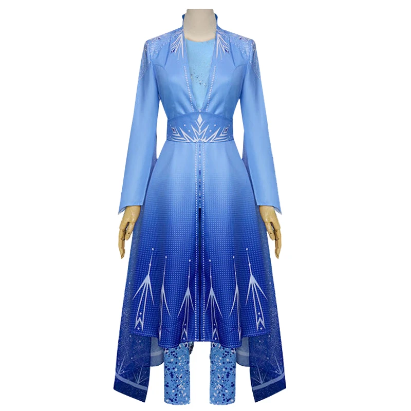 Party Wear Princess Elsa Dress for Girls Fancy Snow Queen Cosplay Pageant Frocks Kids Long Sleeve Elsa Clothing