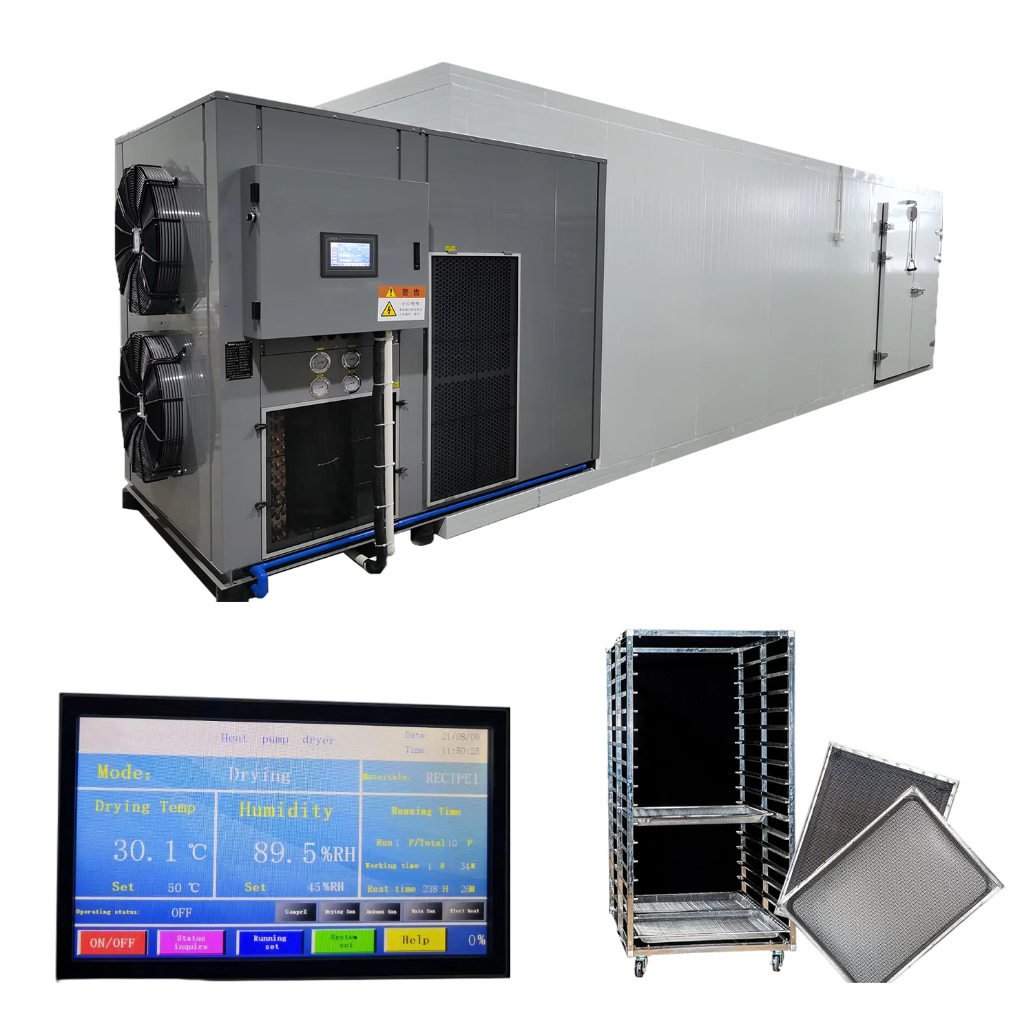 The dryer capacity is too low? Spinach dryer Machine with 1000KG capacity drying chamber is used for spinach powder processing