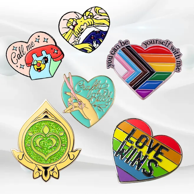 QIHE 19style Anatomical Heart Brooch Pins Medical Anatomy Brooch Heart Neurology Pins for Doctor and Nurse Bags Badge Lapel Pins