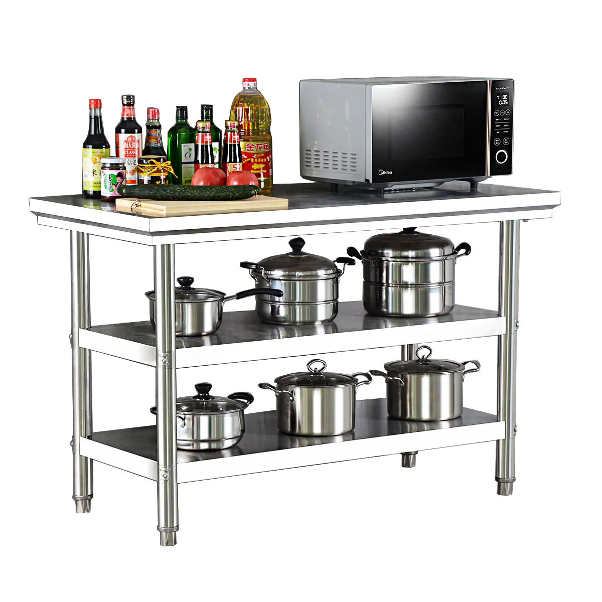 High quality commercial stainless steel workbench detachable workbench