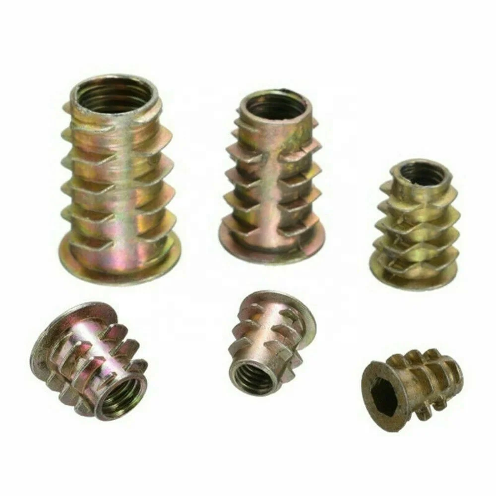 Wholesale Factory Direct Fastener Threaded Insert Type Inset Nut For Wood With Flange Furniture Insert Allen Socket Nut