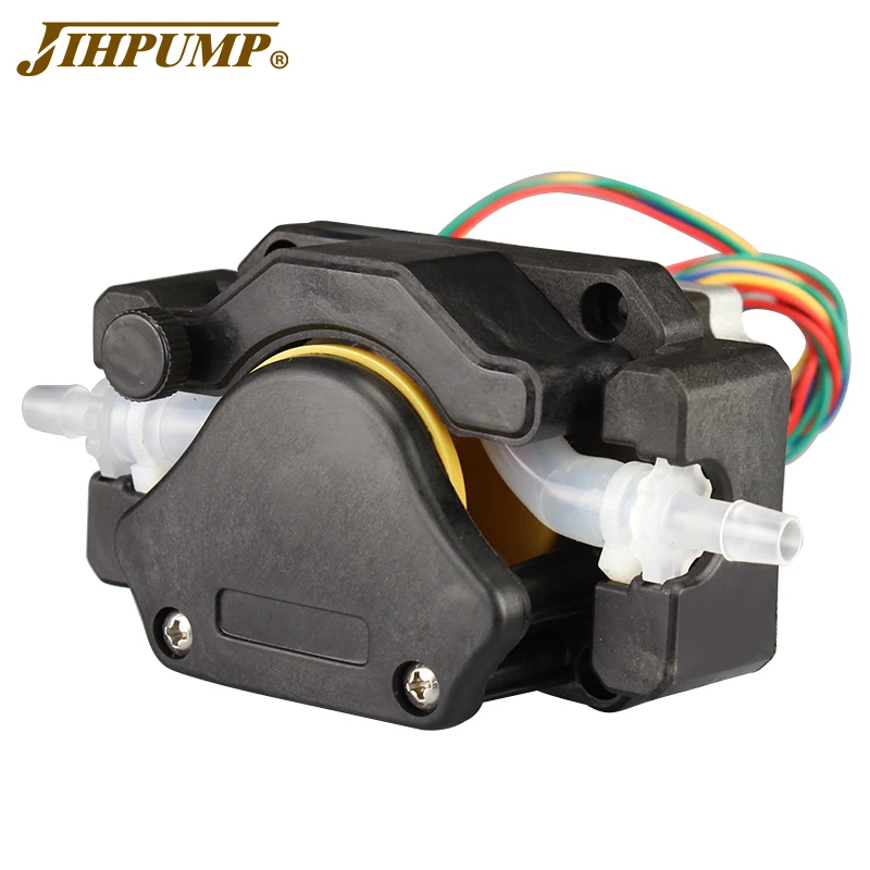 JIHPUMP Small Coffee Beverage Vending Machine DC Peristaltic Pump 12V 24V with Food Tubing peristaltic dosing pump