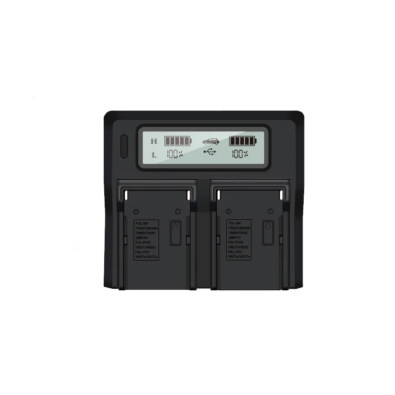 Factory High Quality Camera Charger LCD Dual Charger for SONY F550