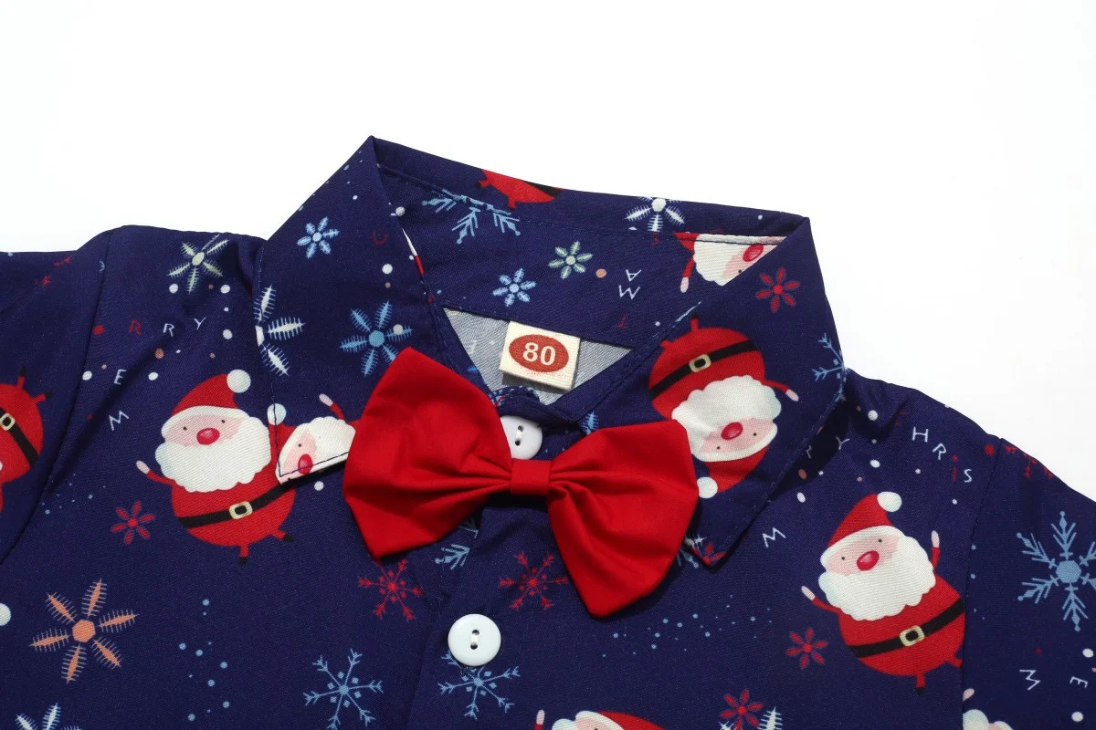 2 Pcs Fashion Boys Clothing Sets Summer Toddler Boys Shirts Christmas Baby Clothes